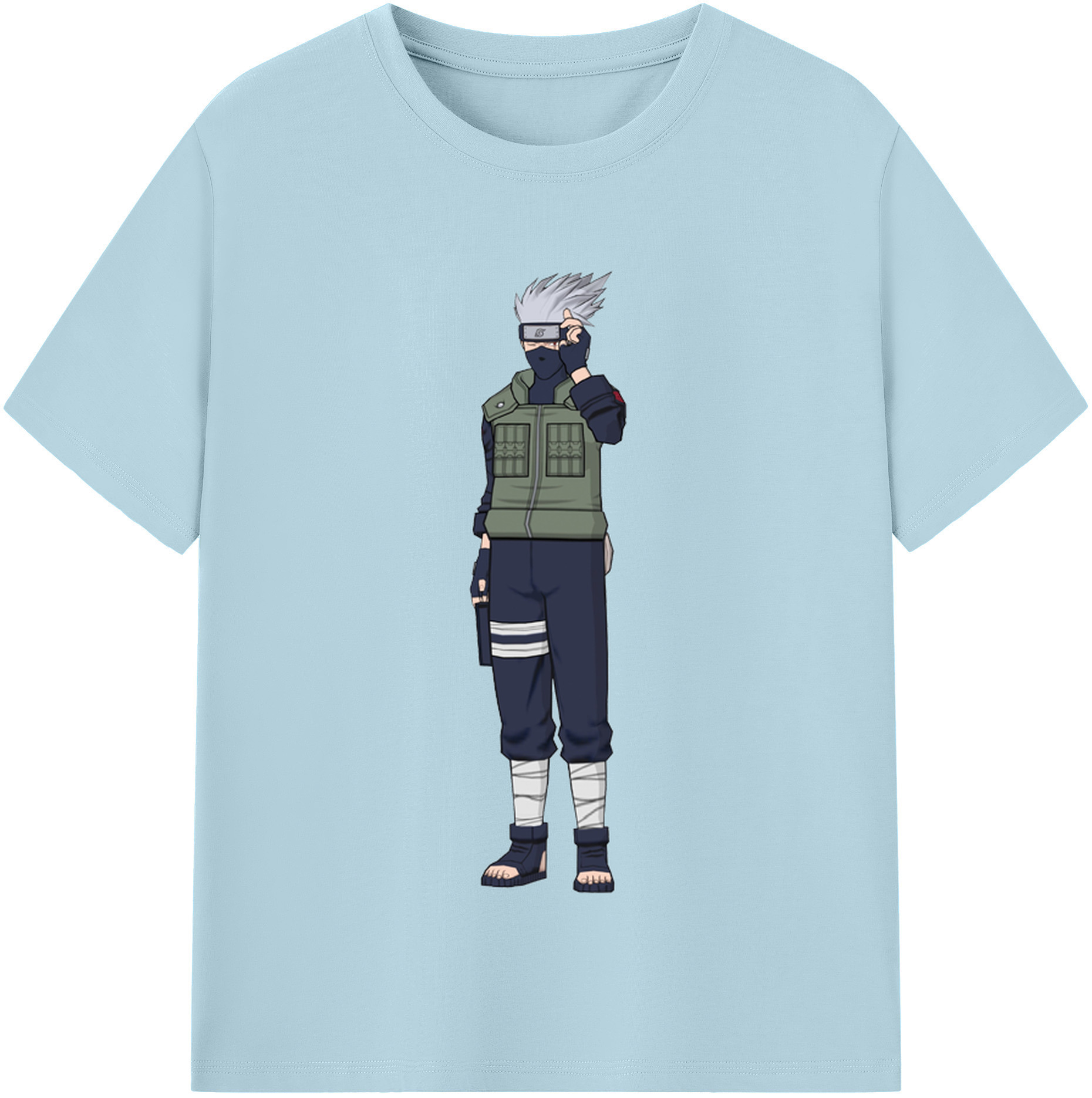 （画像用） NARUTO -ナルト- はたけ カカシ Hatake Kakashi 綿100％半袖Tシャツ（フロントプリント）